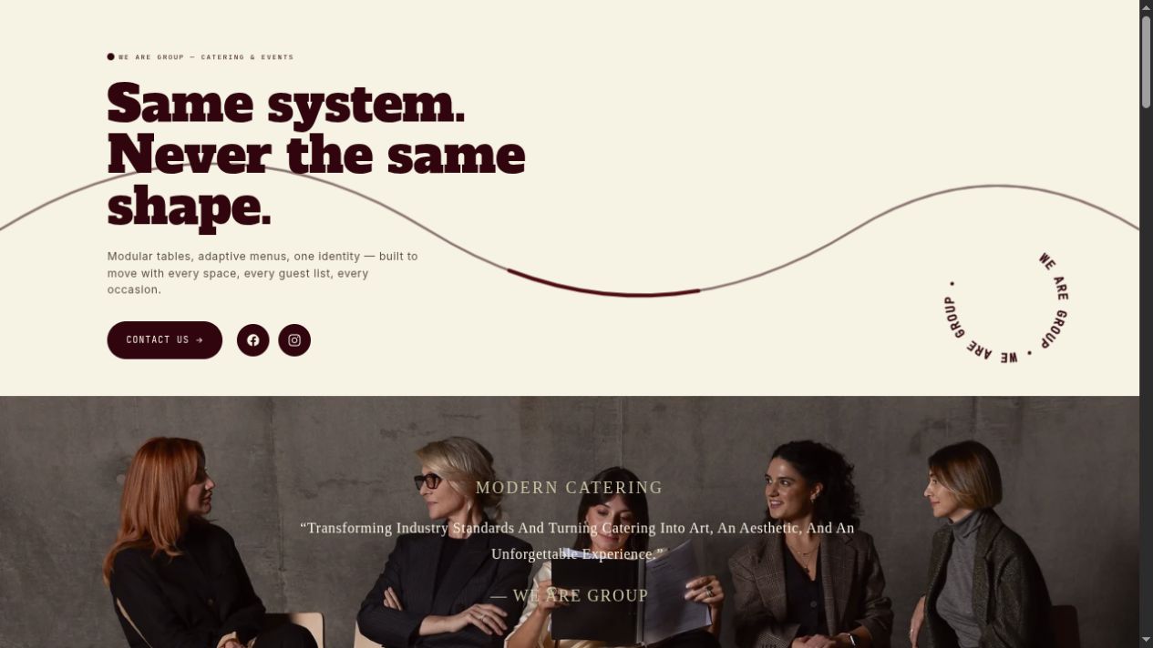 Preview of the We Are Group website